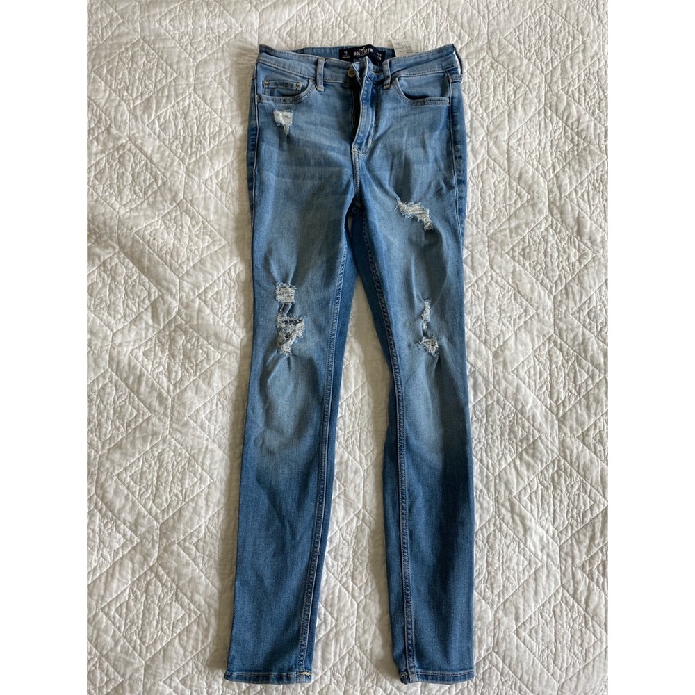 High Rise Ripped Super Skinny Jeans
